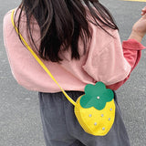 Maxbell Girls Strawberry Purse Stylish Mini Crossbody Bag for Kids Teen Girls Travel Yellow