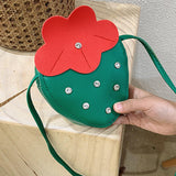 Maxbell Girls Strawberry Purse Stylish Mini Crossbody Bag for Kids Teen Girls Travel Green