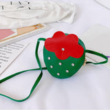 Maxbell Girls Strawberry Purse Stylish Mini Crossbody Bag for Kids Teen Girls Travel Green