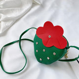 Maxbell Girls Strawberry Purse Stylish Mini Crossbody Bag for Kids Teen Girls Travel Green