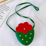 Maxbell Girls Strawberry Purse Stylish Mini Crossbody Bag for Kids Teen Girls Travel Green