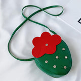 Maxbell Girls Strawberry Purse Stylish Mini Crossbody Bag for Kids Teen Girls Travel Green