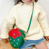 Maxbell Girls Strawberry Purse Stylish Mini Crossbody Bag for Kids Teen Girls Travel Green