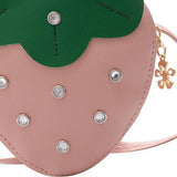 Maxbell Girls Strawberry Purse Stylish Mini Crossbody Bag for Kids Teen Girls Travel Pink