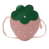 Maxbell Girls Strawberry Purse Stylish Mini Crossbody Bag for Kids Teen Girls Travel Pink