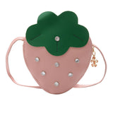 Maxbell Girls Strawberry Purse Stylish Mini Crossbody Bag for Kids Teen Girls Travel Pink