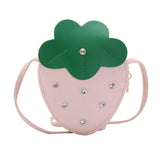 Maxbell Girls Strawberry Purse Stylish Mini Crossbody Bag for Kids Teen Girls Travel Pink