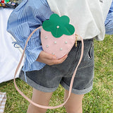 Maxbell Girls Strawberry Purse Stylish Mini Crossbody Bag for Kids Teen Girls Travel Pink