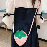 Maxbell Girls Strawberry Purse Stylish Mini Crossbody Bag for Kids Teen Girls Travel Pink