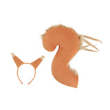 Maxbell Squirrel Ears and Tail Set Cosplay Hair Hoop for Performance Party Role Play Orange