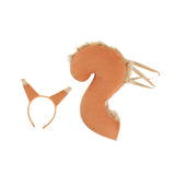 Maxbell Squirrel Ears and Tail Set Cosplay Hair Hoop for Performance Party Role Play Orange