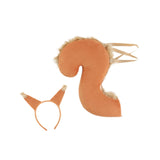 Maxbell Squirrel Ears and Tail Set Cosplay Hair Hoop for Performance Party Role Play Orange