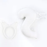 Maxbell Squirrel Ears and Tail Set Cosplay Hair Hoop for Performance Party Role Play White
