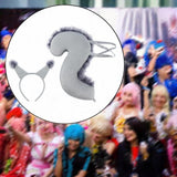 Maxbell Squirrel Ears and Tail Set Cosplay Hair Hoop for Performance Party Role Play Gray