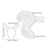 Maxbell Squirrel Ears and Tail Set Cosplay Hair Hoop for Performance Party Role Play Purple