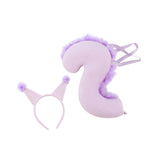 Maxbell Squirrel Ears and Tail Set Cosplay Hair Hoop for Performance Party Role Play Purple
