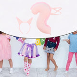 Maxbell Squirrel Ears and Tail Set Cosplay Hair Hoop for Performance Party Role Play Pink