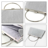 Maxbell Evening Clutch Handbag Elegant Evening Bag for Dinner Holidays Birthday Gift Silver