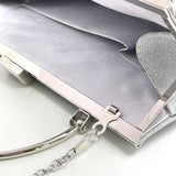 Maxbell Evening Clutch Handbag Elegant Evening Bag for Dinner Holidays Birthday Gift Silver