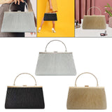 Maxbell Evening Clutch Handbag Elegant Evening Bag for Dinner Holidays Birthday Gift Silver