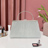 Maxbell Evening Clutch Handbag Elegant Evening Bag for Dinner Holidays Birthday Gift Silver