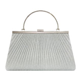 Maxbell Evening Clutch Handbag Elegant Evening Bag for Dinner Holidays Birthday Gift Silver