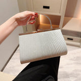 Maxbell Evening Clutch Handbag Elegant Evening Bag for Dinner Holidays Birthday Gift Silver