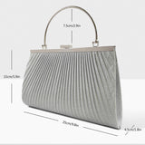 Maxbell Evening Clutch Handbag Elegant Evening Bag for Dinner Holidays Birthday Gift Silver