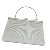 Maxbell Evening Clutch Handbag Elegant Evening Bag for Dinner Holidays Birthday Gift Silver