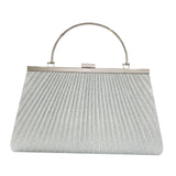 Maxbell Evening Clutch Handbag Elegant Evening Bag for Dinner Holidays Birthday Gift Silver