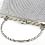 Maxbell Evening Clutch Handbag Elegant Evening Bag for Dinner Holidays Birthday Gift Silver