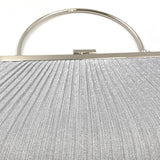 Maxbell Evening Clutch Handbag Elegant Evening Bag for Dinner Holidays Birthday Gift Silver