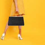 Maxbell Evening Clutch Handbag Elegant Evening Bag for Dinner Holidays Birthday Gift Black