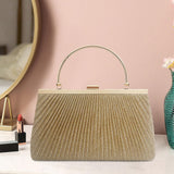 Maxbell Evening Clutch Handbag Elegant Evening Bag for Dinner Holidays Birthday Gift Gold