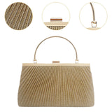 Maxbell Evening Clutch Handbag Elegant Evening Bag for Dinner Holidays Birthday Gift Gold