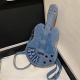 Maxbell Shoulder Bag for Women Guitar Shape Crossbody Bag for Vacation Street Travel
