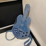 Maxbell Shoulder Bag for Women Guitar Shape Crossbody Bag for Vacation Street Travel