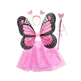 Maxbell Girls Fairy Costume Set Butterfly Wing Costume Cosplay for Halloween Holiday Snowflake Skirt