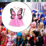Maxbell Girls Fairy Costume Set Butterfly Wing Costume Cosplay for Halloween Holiday Snowflake Skirt