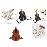 Maxbell Violin Shaped Crossbody Bag Shoulder Bag PU Leather Mini Pouch Messenger Bag White
