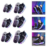 Maxbell Kids LED Roller Shoes Casual Skating Shoes with Double Wheels for Boys Girls 21cm