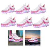 Maxbell Kids Roller Skate Shoes Gift Sneakers with 2 Wheeled for Park Running Outdoor 21cm