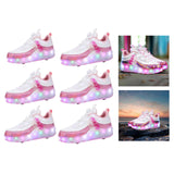 Maxbell Kids Roller Skate Shoes Gift Sneakers with 2 Wheeled for Park Running Outdoor 21cm