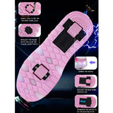 Maxbell Kids Roller Skate Shoes Gift Sneakers with 2 Wheeled for Park Running Outdoor 23.5cm