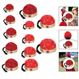 Maxbell Chinese Oriental Hat Qing Party Cosplay Cap for Theme Party Dress up Cosplay Dark Red 48cm