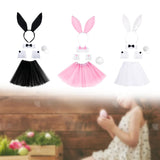 Maxbell Bunny Costume Set Cuffs Lovely Bow Tie for Halloween Themed Parties Festival Black