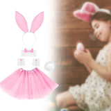 Maxbell Bunny Costume Set Cuffs Lovely Bow Tie for Halloween Themed Parties Festival Pink