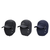 Maxbell Winter Trapper Hat Fashion Wind and Snow Cap for Men and Women Hiking Biking Black