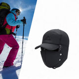 Maxbell Winter Trapper Hat Fashion Wind and Snow Cap for Men and Women Hiking Biking Black