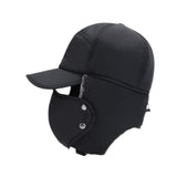 Maxbell Winter Trapper Hat Fashion Wind and Snow Cap for Men and Women Hiking Biking Black